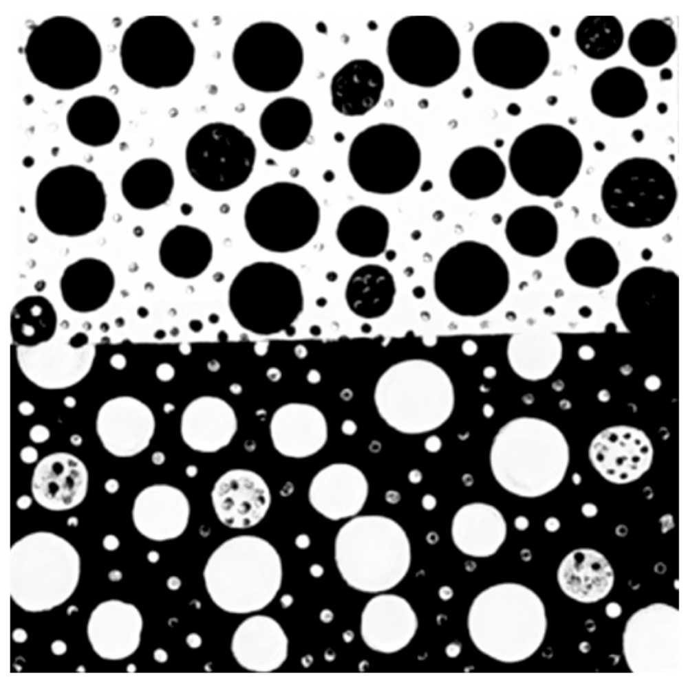 Hand Crafted Black and White Polka Dot 12x12 Inches Canvas Picture